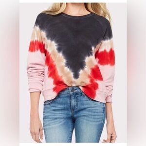 DAYDREAMER Flying‎ V Varsity Sweatshirt Tie Dye Women’s S Crew Neck Pullover Y2K